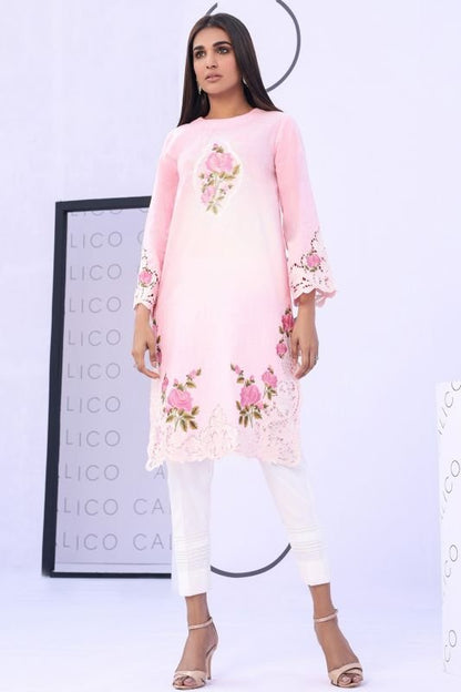 Embroidered Dobby Kurti