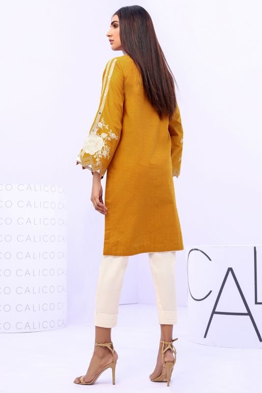 Embroidered Dobby Kurti