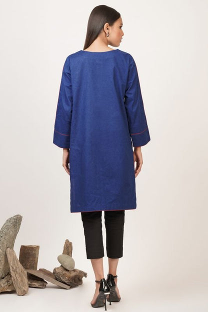 Dyed Embroidered Dobby Kurti