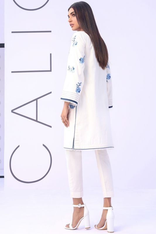 Embroidered Dobby Kurti