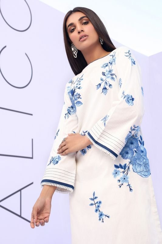 Embroidered Dobby Kurti