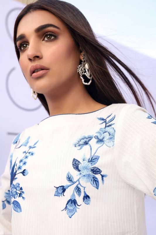 Embroidered Dobby Kurti