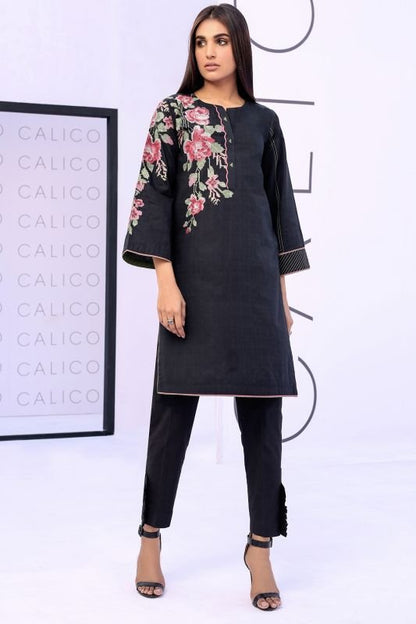 Embroidered Dobby Kurti