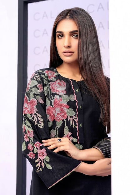 Embroidered Dobby Kurti