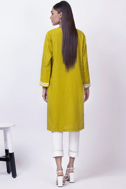 Alkaram - Dyed Embroidered Dobby Kurti