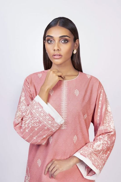 Dyed Embroidered Dobby Kurti