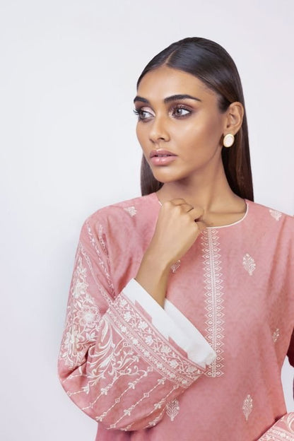 Dyed Embroidered Dobby Kurti