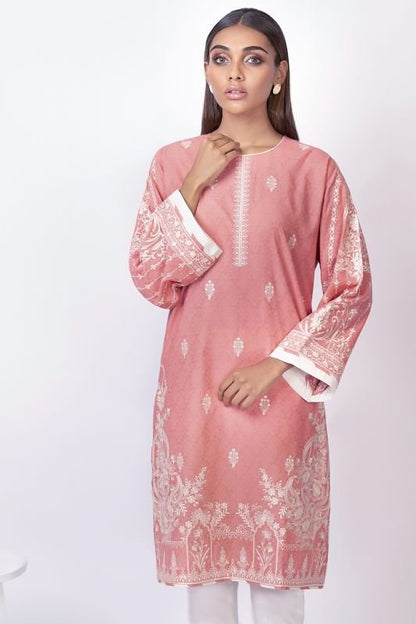 Dyed Embroidered Dobby Kurti