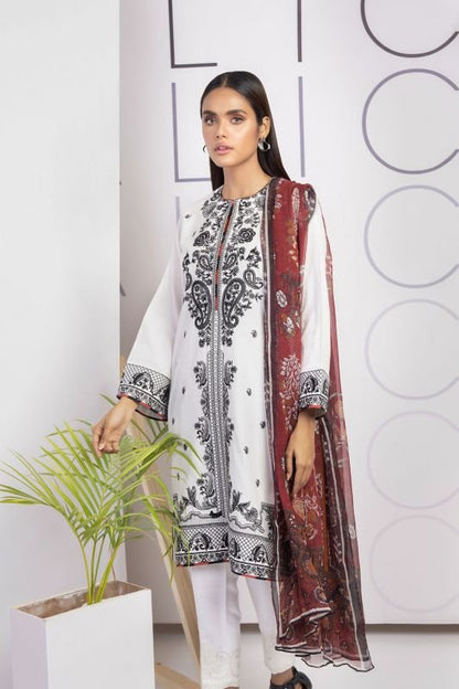 2 Pc Embroidered Dobby Suit