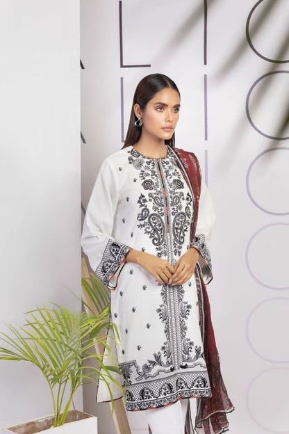 2 Pc Embroidered Dobby Suit