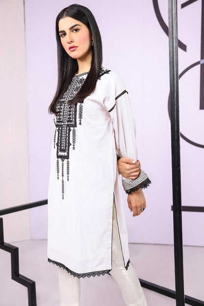 Alkaram - Dyed Embroidered Jacquard Kurti