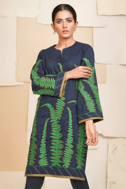 Embroidered Dobby Kurti