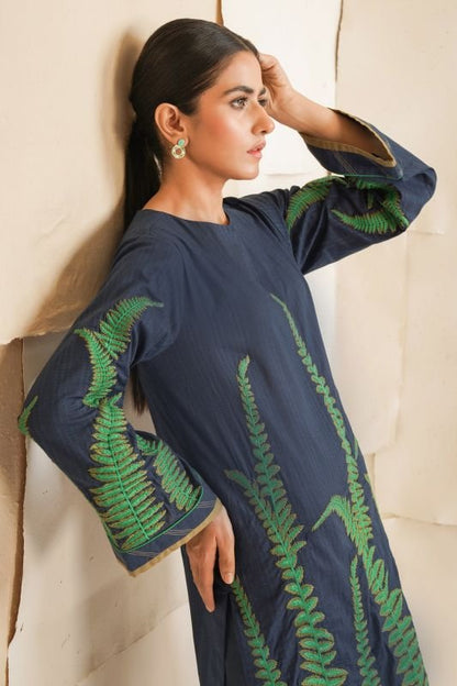 Embroidered Dobby Kurti