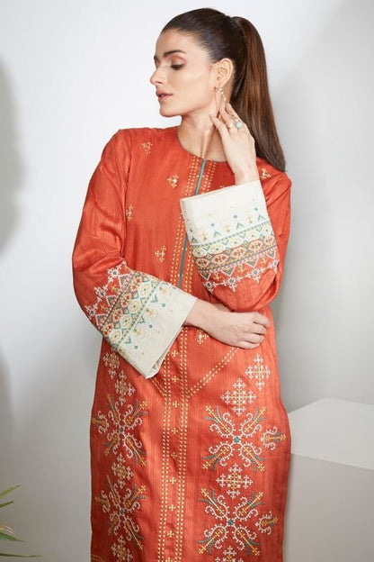 Embroidered Dobby Kurti