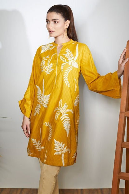 Embroidered Dobby Kurti