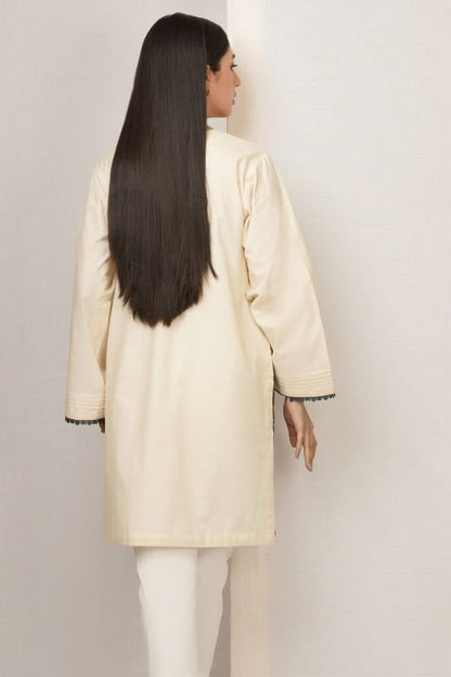 Dyed Embroidered Dobby Kurti