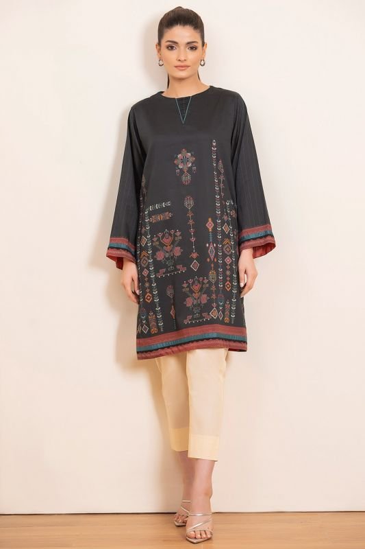 Printed Satin Kurti