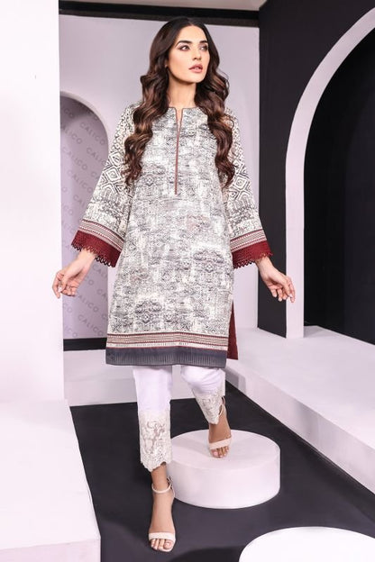 Printed Satin Kurti