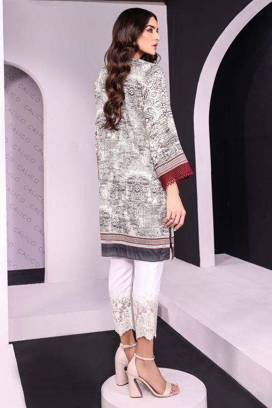 Printed Satin Kurti