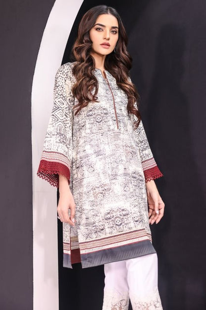 Printed Satin Kurti