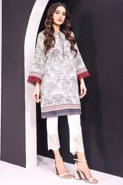 Printed Satin Kurti