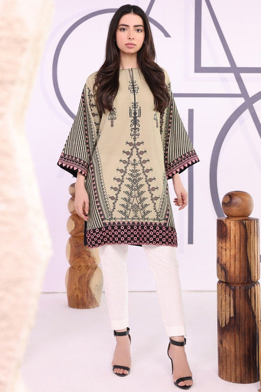 Dyed Embroidered Khaddar Kurti