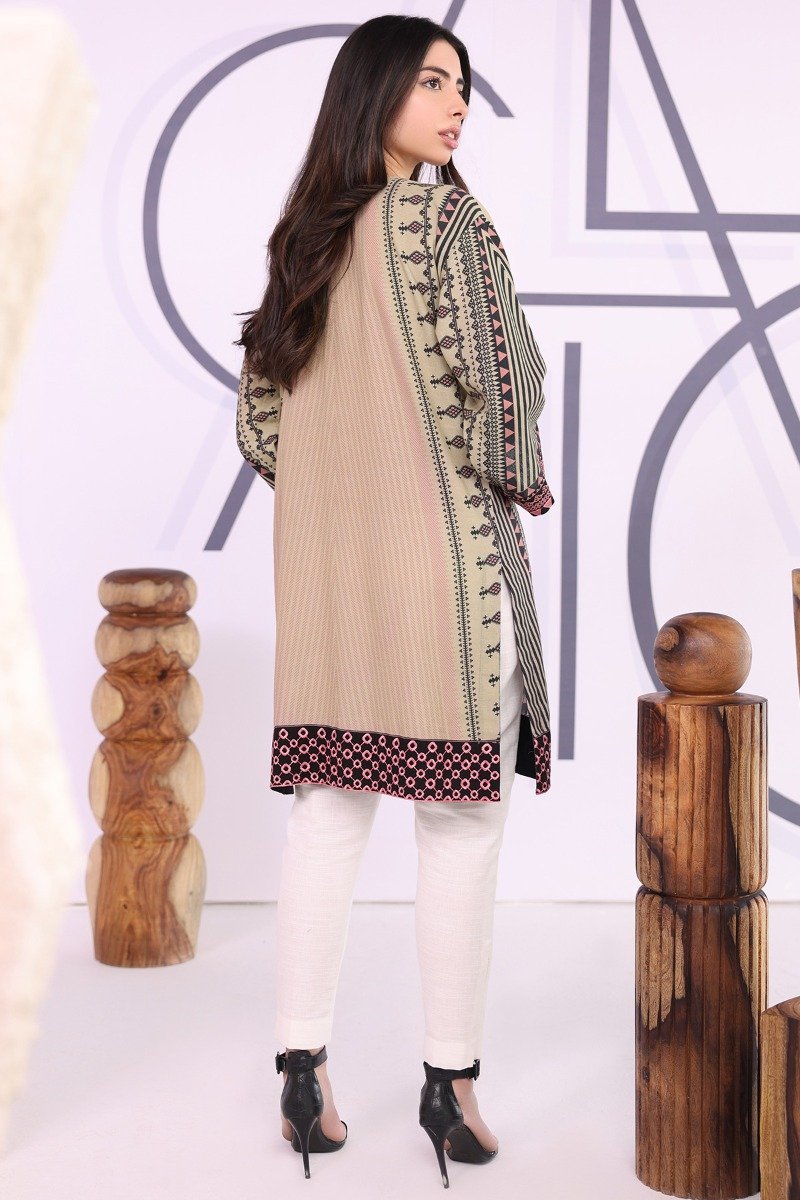 Alkaram - Dyed Embroidered Khaddar Kurti