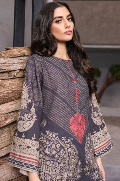 Alkaram - Printed Embroidered Khaddar Kurti