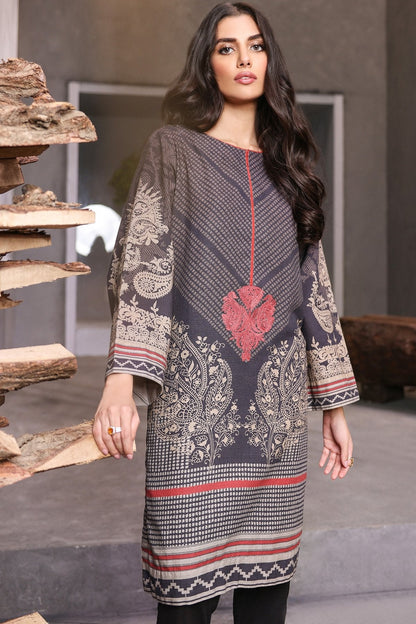 Alkaram - Printed Embroidered Khaddar Kurti