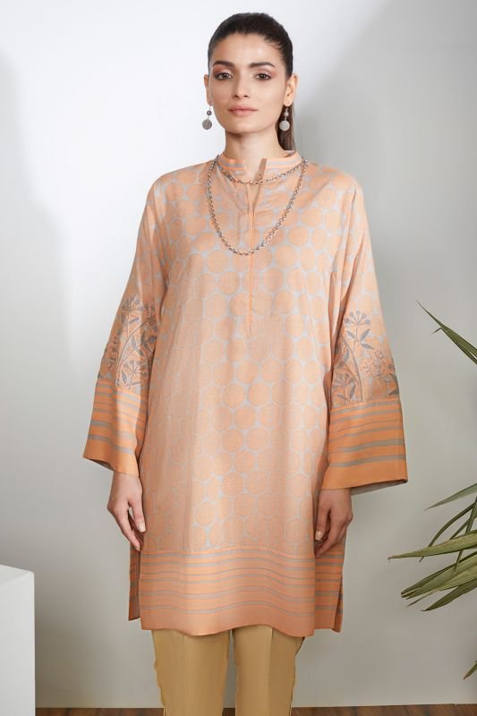 Printed Embroidered Viscose Kurti