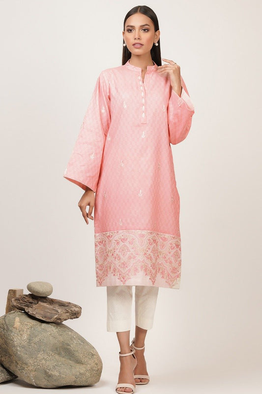 Dyed Embroidered Dobby Kurti