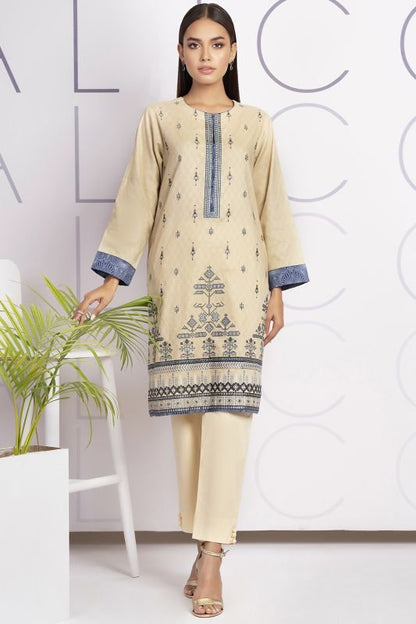 Dyed Embroidered Dobby Kurti