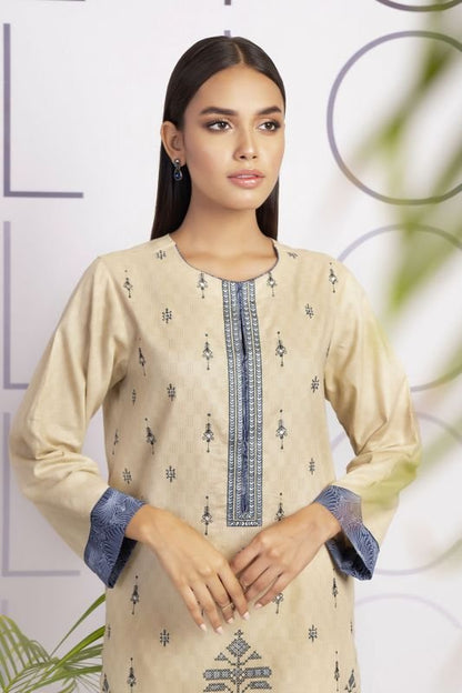 Dyed Embroidered Dobby Kurti