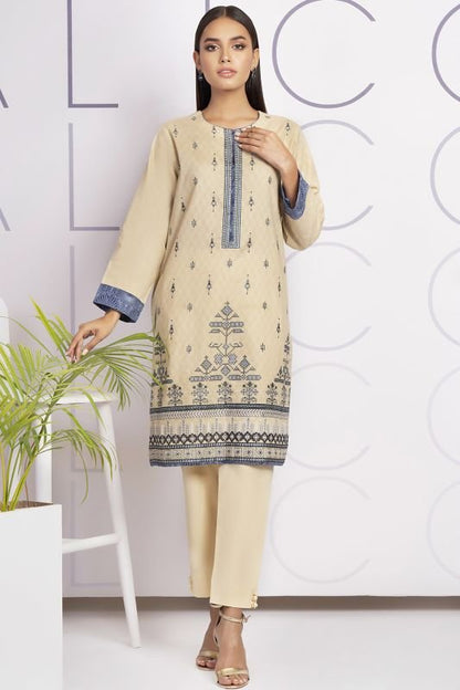 Dyed Embroidered Dobby Kurti