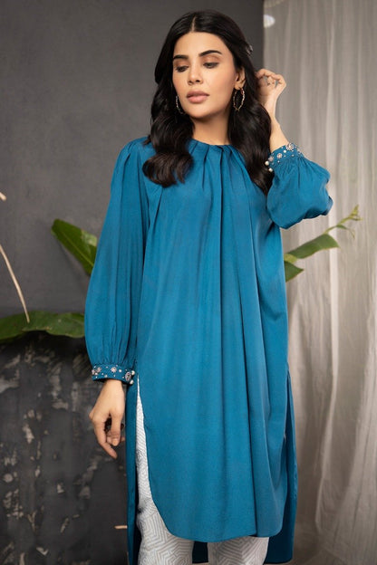 Alkaram - Dyed Embroidered Crape Kurti