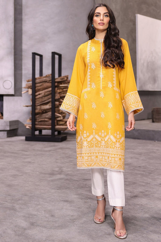 Dyed Embroidered Karandi Silk Kurti