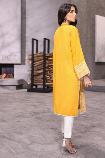 Alkaram - Dyed Embroidered Karandi Silk Kurti