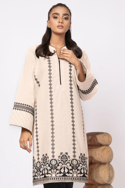 Alkaram - Dyed Embroidered Dobby Kurti