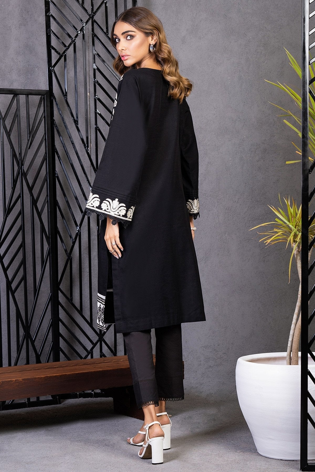 Alkaram - Dyed Embroidered Khaddar Kurti