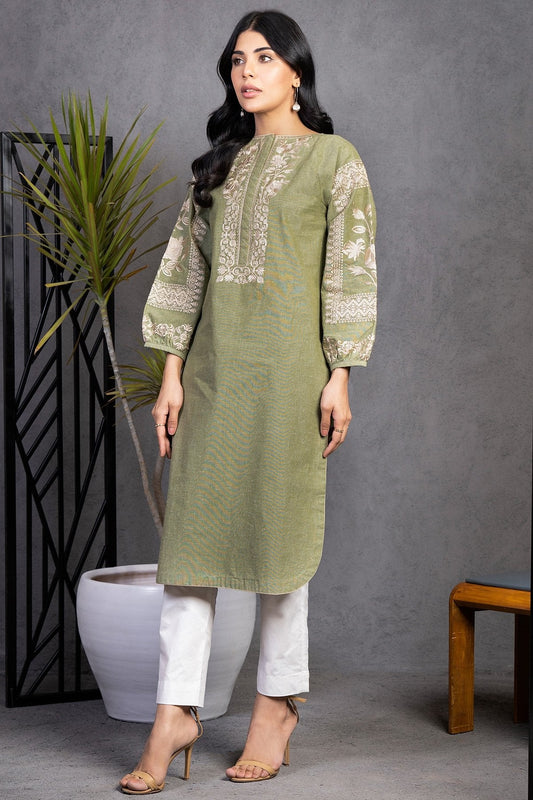 Yarn Dyed Embroidered Kurti