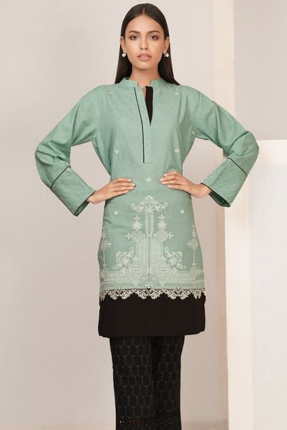 Embroidered Dobby Kurti