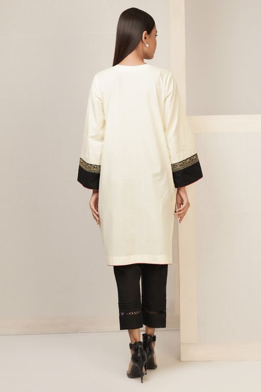 Embroidered Dobby Kurti