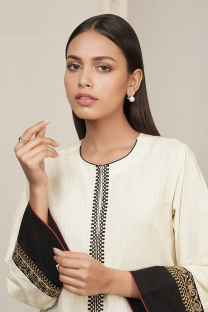 Embroidered Dobby Kurti