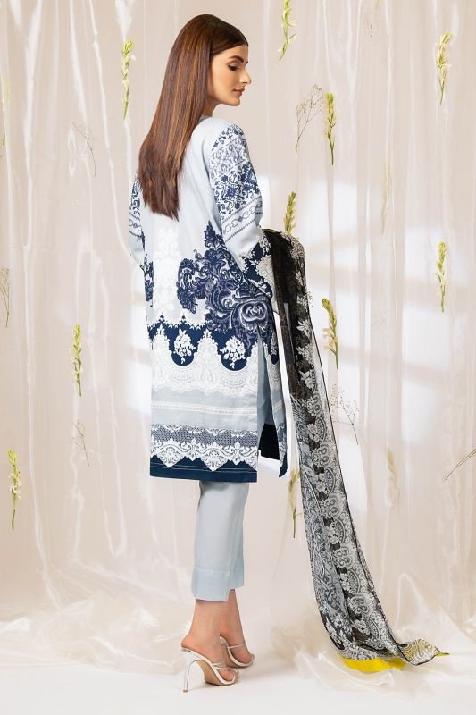 2 Pc Embroidered Cambric Suit
