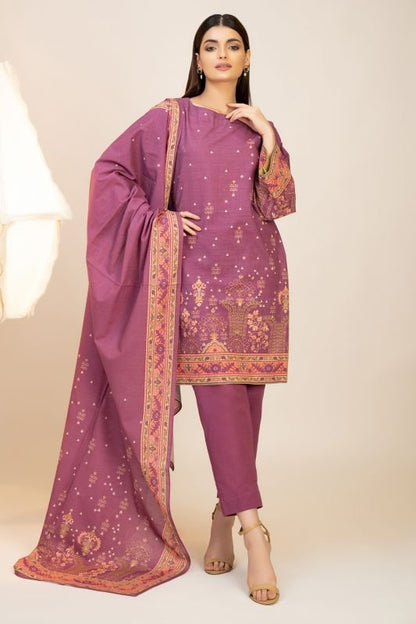 3 Pc Khadder Printed Suit
