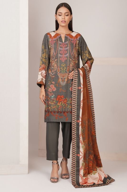 3 Pc Printed Viscose Suit