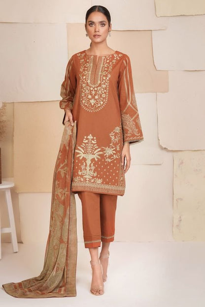 3 Pc Embroidered Dobby Suit
