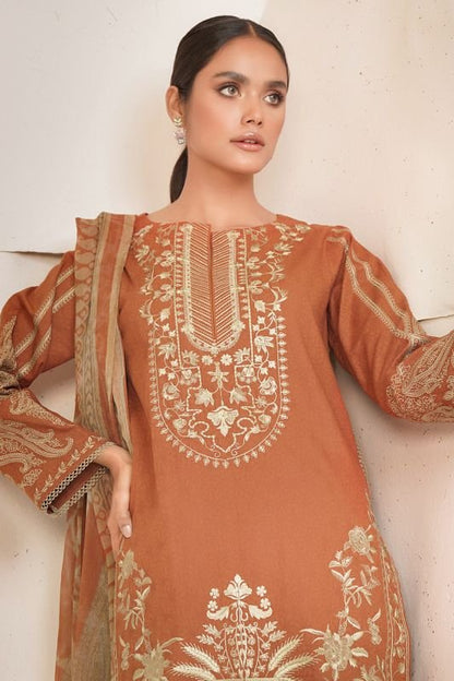 3 Pc Embroidered Dobby Suit