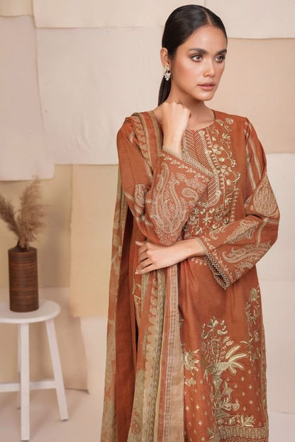 3 Pc Embroidered Dobby Suit