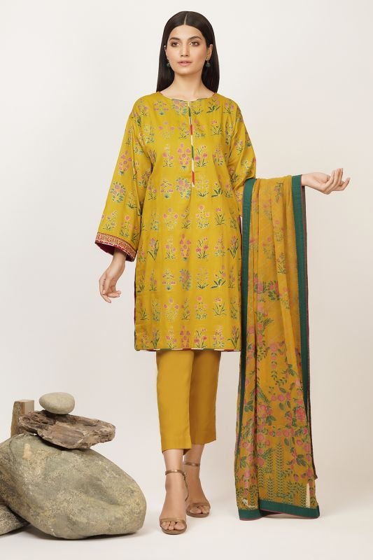 3 Pc Cotton Satin Suit